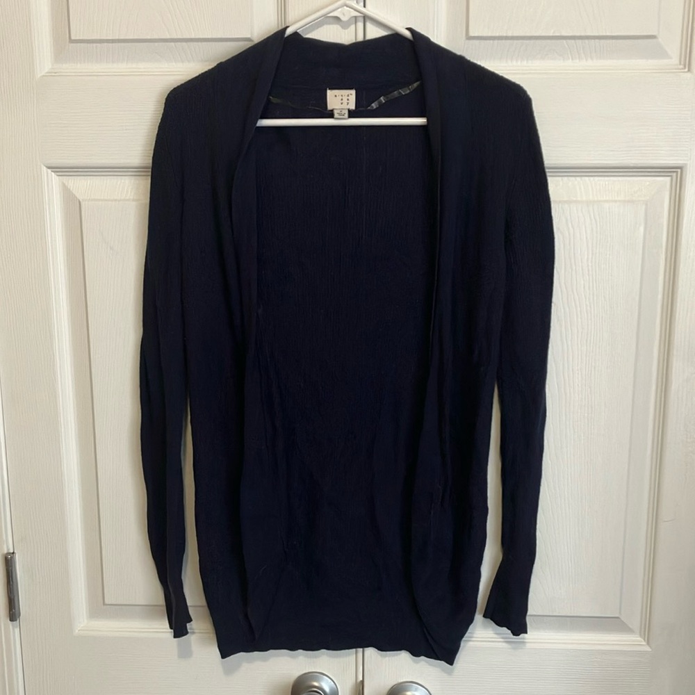 A new day navy Open Front Cardigan Sweater